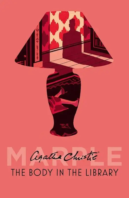 Book cover art for The Body in the Library by Agatha Christie featuring Miss Marple, fast book delivery