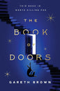 Book cover of The Book of Doors featuring a door and falling figure in contemporary fantasy style