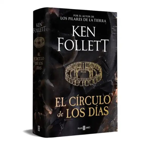 Ken Follett El Círculo de los Días book cover with black gold epic historical design