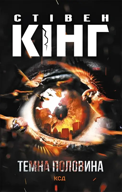 Book cover with an eye and birds.