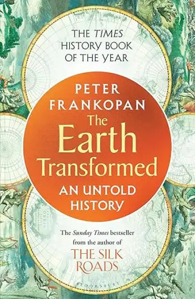 Vintage map book cover for The Earth Transformed by Peter Frankopan