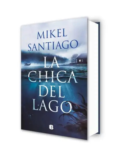 Hardcover La Chica del Lago by Mikel Santiago, dark blue underwater cover