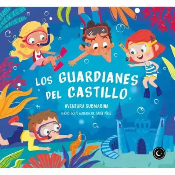 Los Guardianes del Castillo childrens book with colorful underwater scuba divers