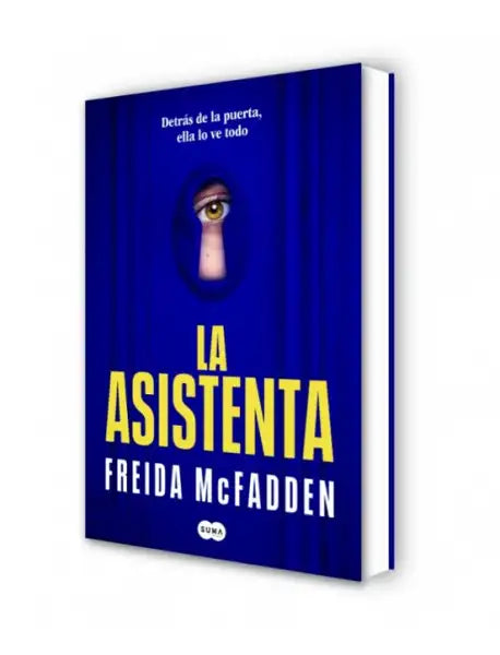 Blue book with eye design, The Housemaid by Freida McFadden, psychological thriller