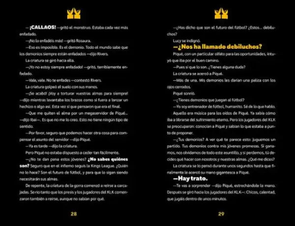 Official Kings League black leather journal for Demon Tournament