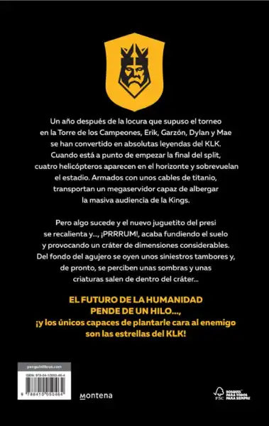 Official Kings League yellow black shield with kings face for Demon Tournament