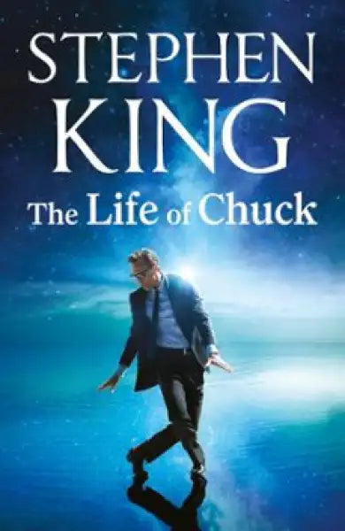 Paperback book with a blue cover featuring a man dancing, by Stephen King, English books