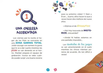 Magnifying glass with yellow border for family fun world mysteries