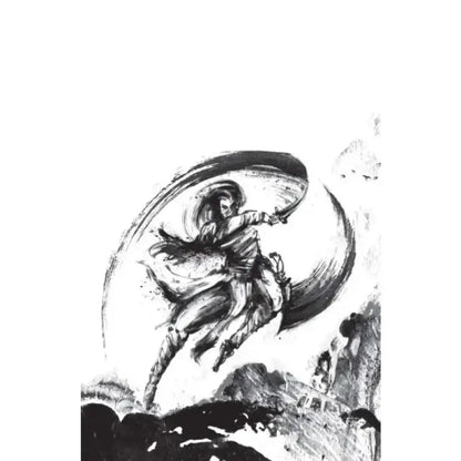 Dynamic ink warrior from The Poppy War Ukrainian hardcover edition by Hanna Litvinenko