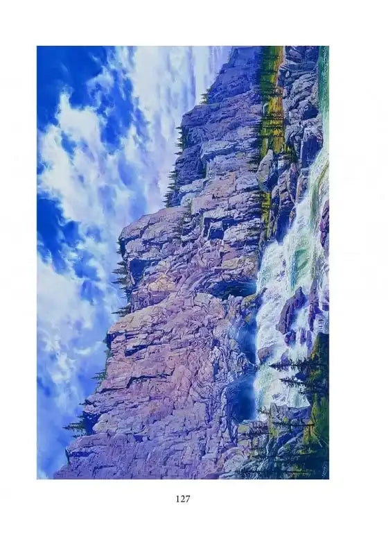 Ukrainian edition of The Silmarillion by Ted Nasmith featuring rocky cliffside waterfall books