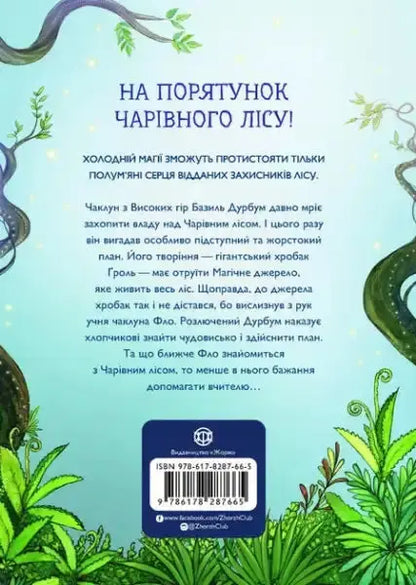 Back cover of Sorcerer’s Apprentice: Sorcerer’s Curse book with Ukrainian vines and barcode