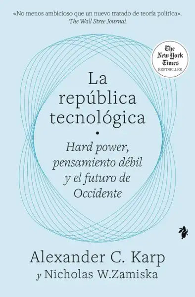 Blue and white Technological Republic book cover with penguin logo