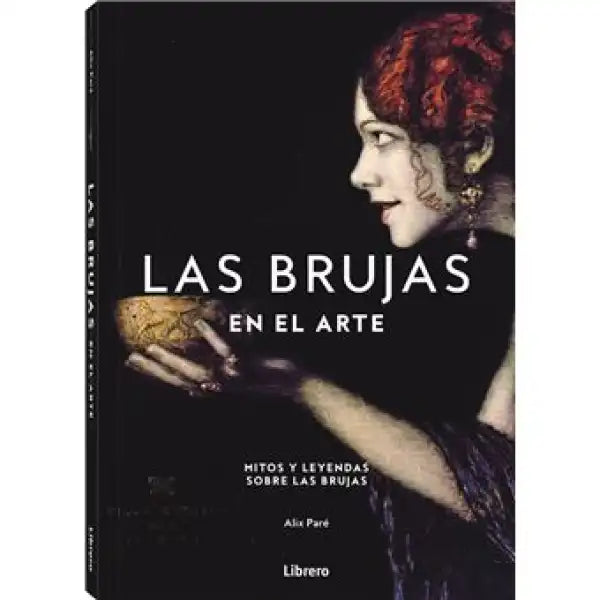 Vintage witch book cover by Alix Paré: woman in ornate dress, red hair, jewelry