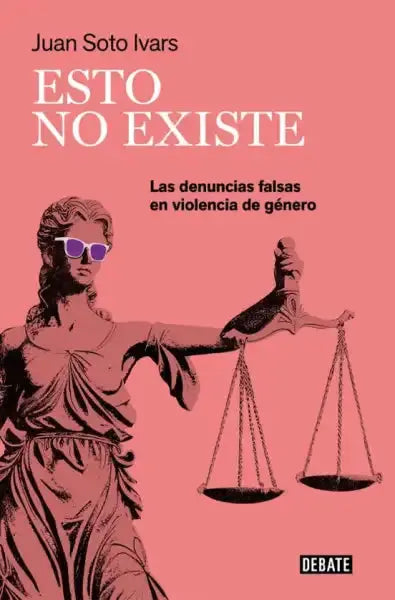 Pink Lady Justice in sunglasses by Juan Soto Ivars, holding scales