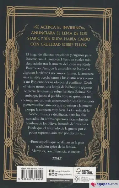 Spanish edition of A Storm of Swords epic fantasy book cover