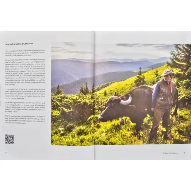 Ukrainian Insider Bohdan Logvinenko English Edition man with water buffalo in mountain landscape