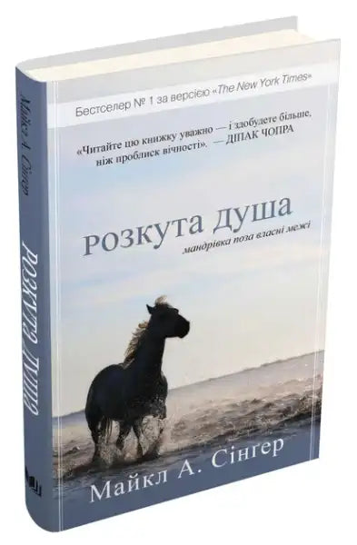Ukrainian edition of unbuttoned soul book with horse on cover by Michael A Singer