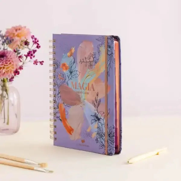 Vecina rubia weekly 2026 planner with purple magia design
