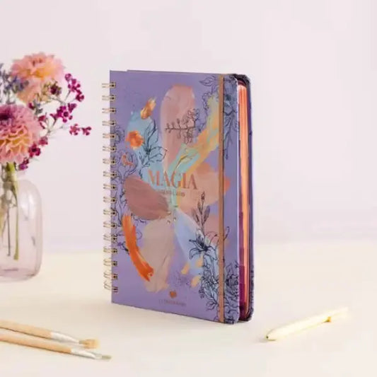 Vecina rubia weekly 2026 planner with purple magia design